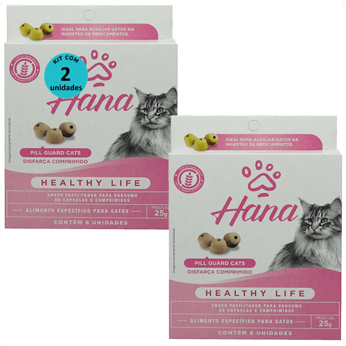 SNACK HANA HEALTHY LIFE PILL GUARD DISFARÇA COMPRIMIDOS 25G PARA GATOS KIT COM 2 SNACK HANA HEALTHY LIFE PILL GUARD DISFARÇA COMPRIMIDOS 25G PARA GATOS KIT COM 2